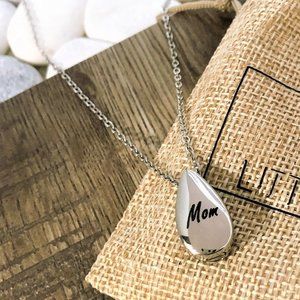 Water drop urn heart ashes cremation necklace
